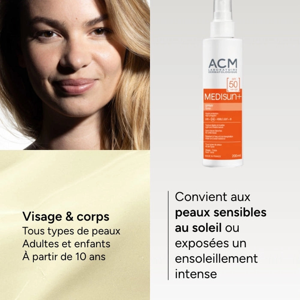 ACM MEDISUN spray écran total SPF 50+200ml