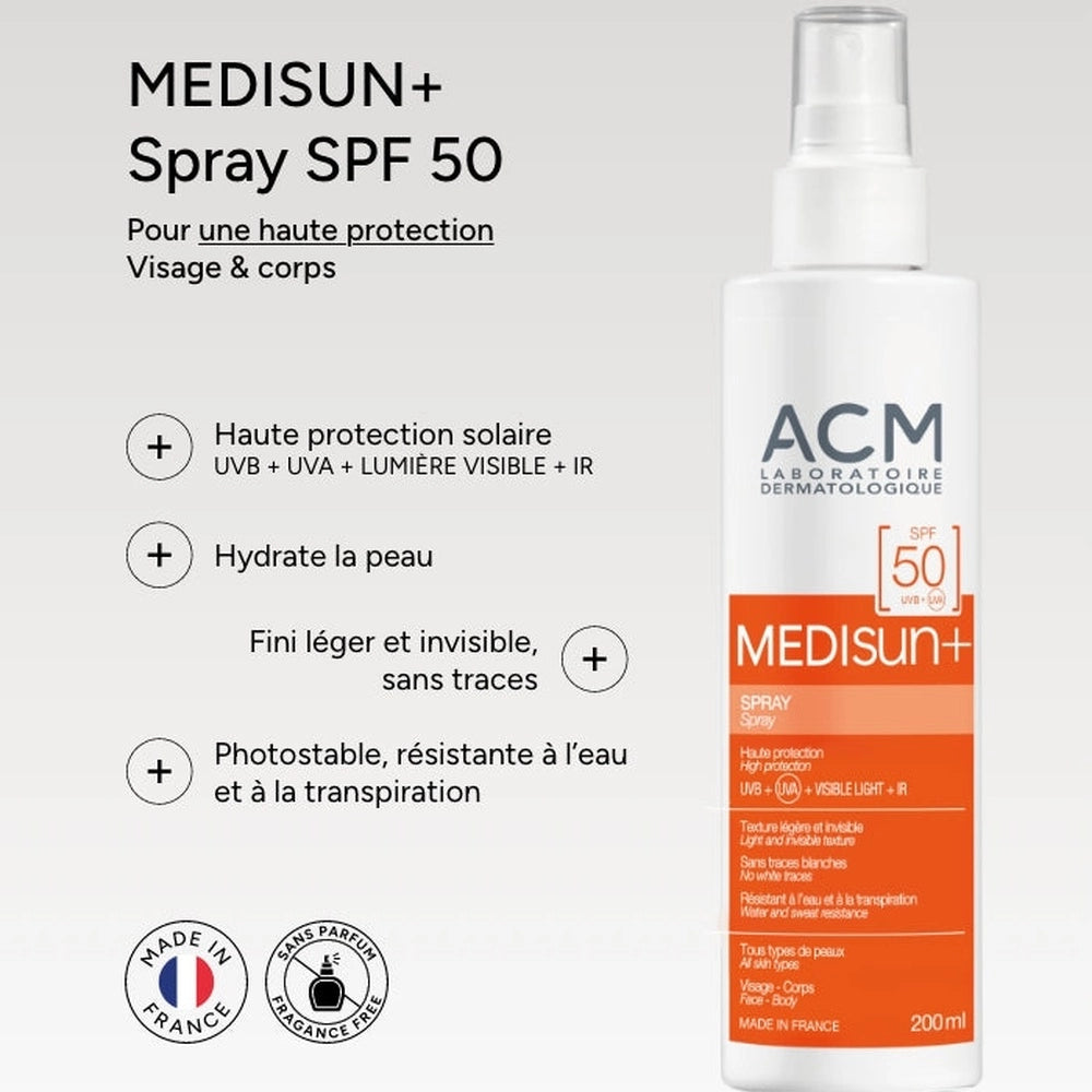 ACM MEDISUN spray écran total SPF 50+200ml