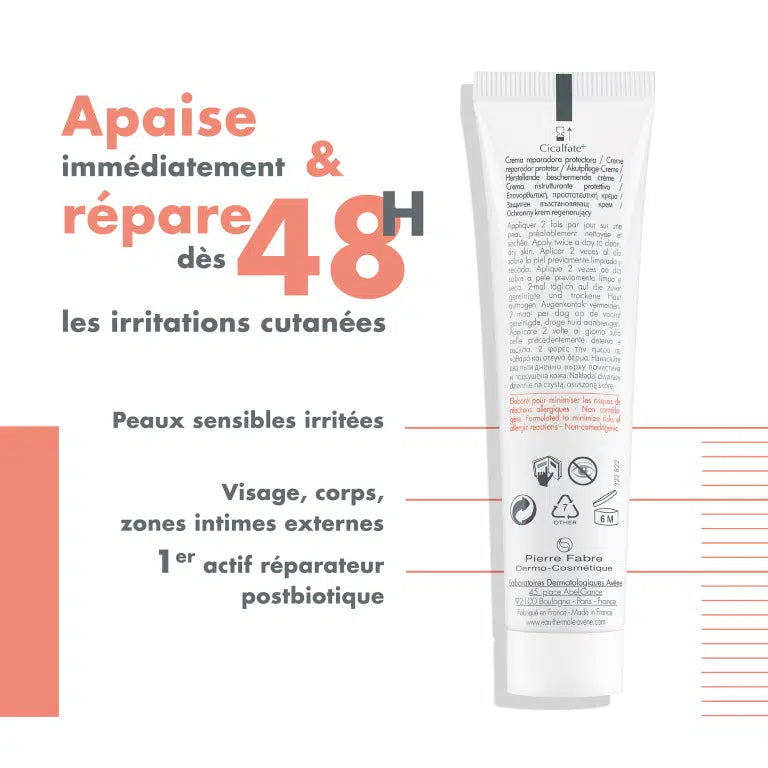 AVÈNE CICALFATE+ crème réparatrice protectrice 40ml